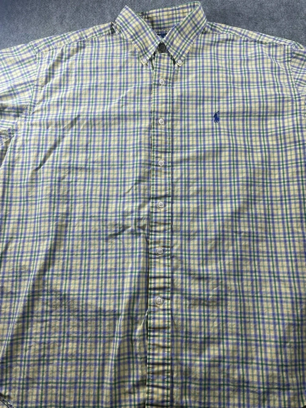 Polo by Ralph Lauren Green & Blue Plaid‎ Button-Down Shirt